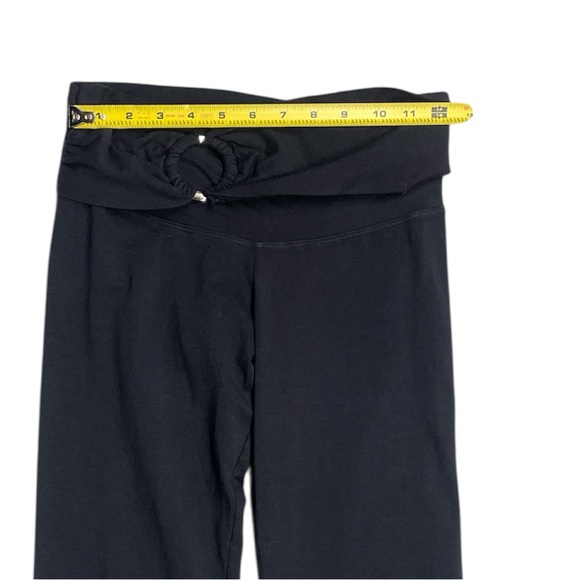 Y2K Women's Black Cotton Yoga Flare Leggings With Waistband Size : Small - Picture 7 of 11